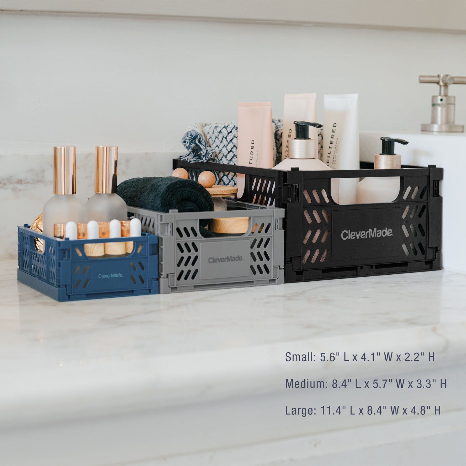 Mini Collapsible Crates - 6 Pack