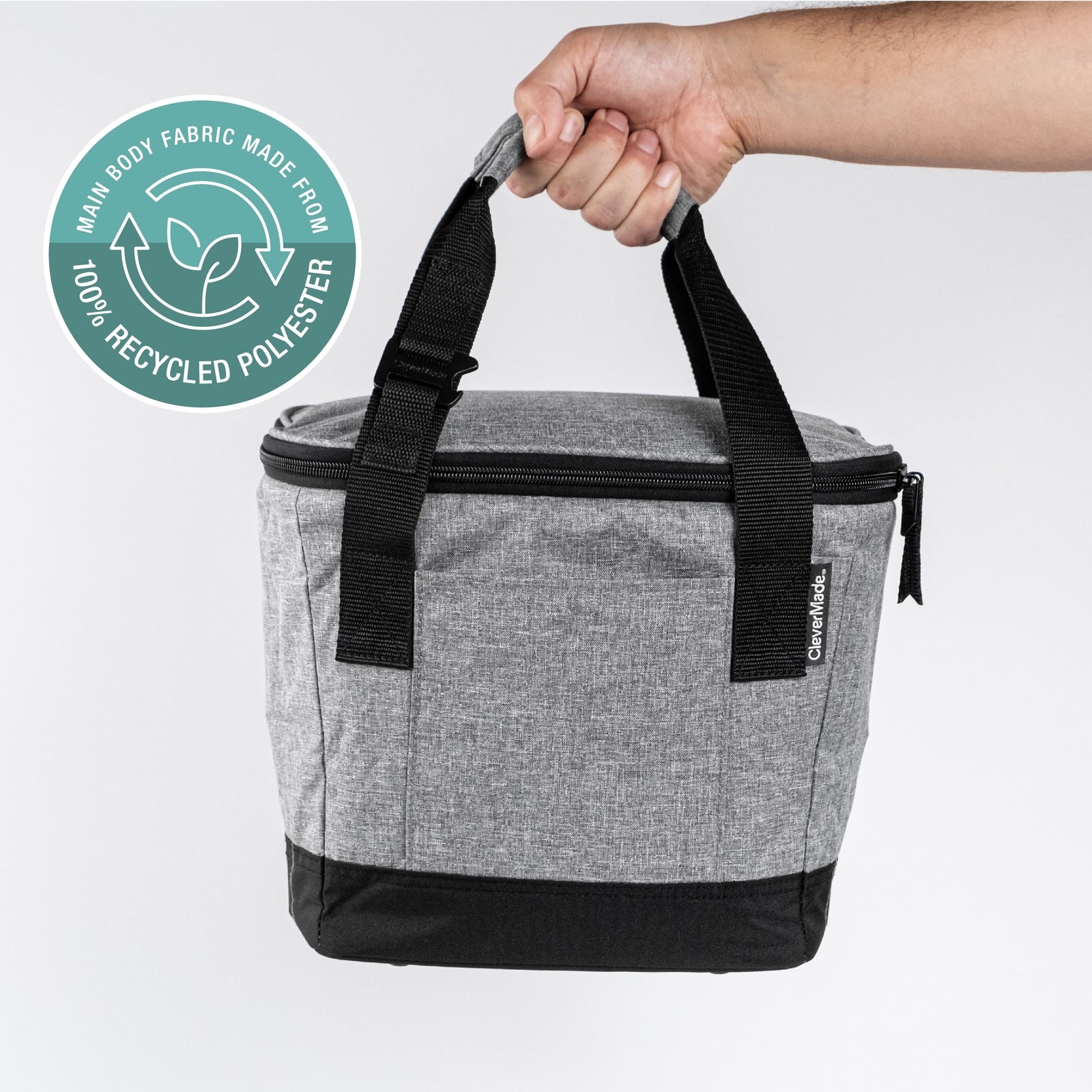 Eco Tahoe Collapsible Cooler bag (18 can) is made of 100% recycled polyester