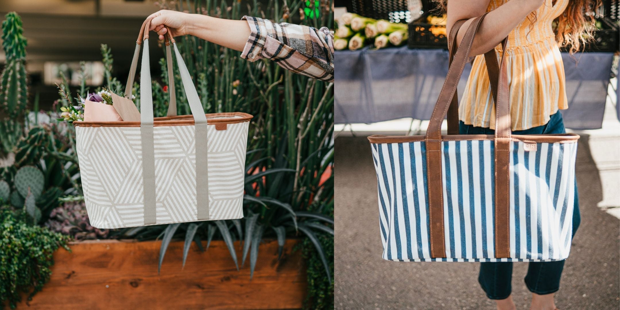 Fashionably Functional: Collapsible LUXE Tote for Farmer's Market Finds