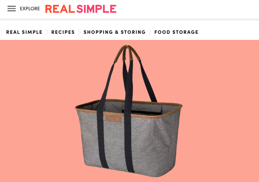 REAL SIMPLE: My New Favorite Amazon Purchase Is This Reusable Grocery Bag That Folds Completely Flat