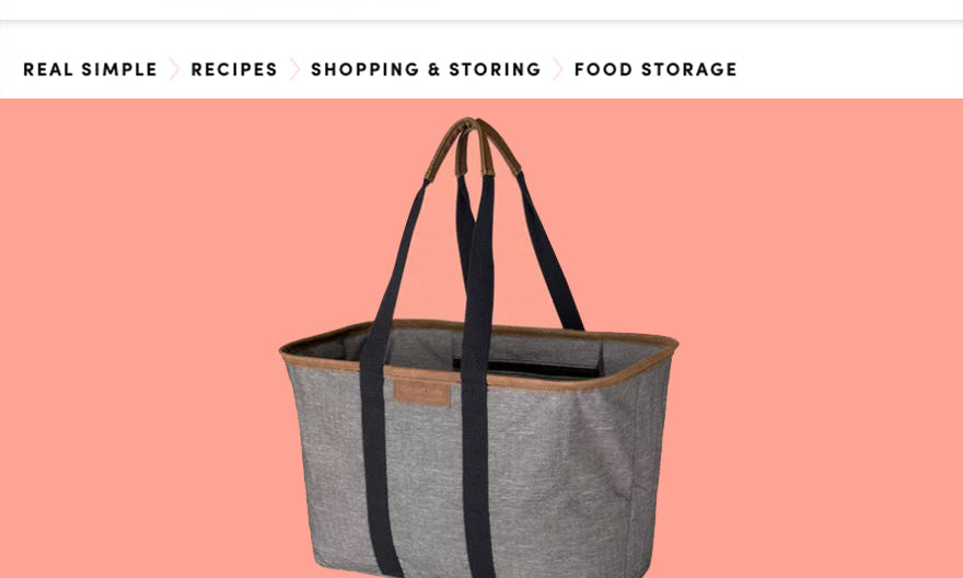 REAL SIMPLE: My New Favorite Amazon Purchase Is This Reusable Grocery Bag That Folds Completely Flat