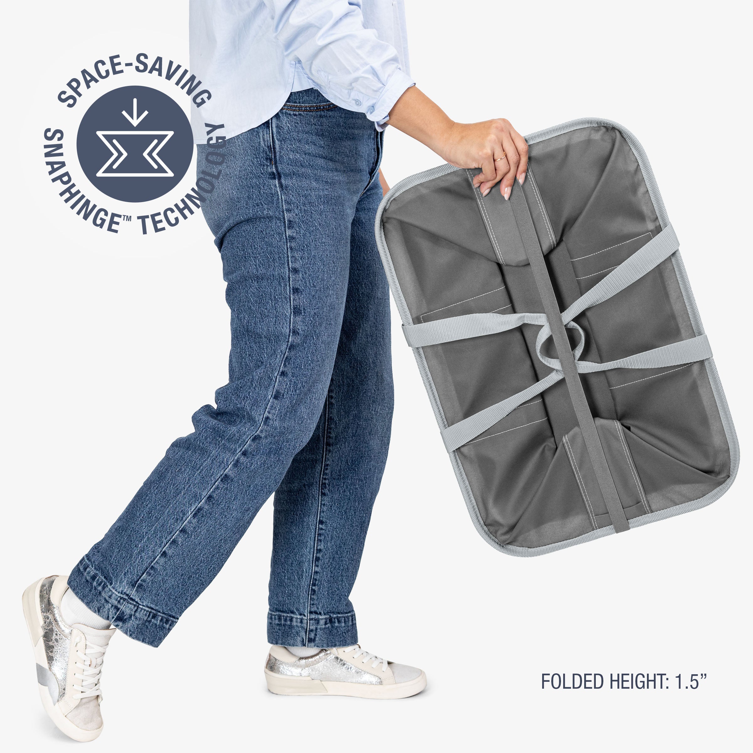 Collapsible Laundry Tote | Collapsible Laundry Basket 50L | CleverMade
