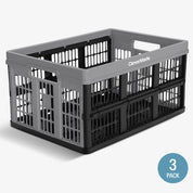 Graycollapsible utility crates with 'CleverMade' branding on a white background