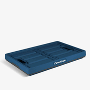 Folding 62L Blue and black storage crate with 'CleverMade' branding on a white background