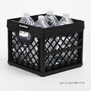 standard milk crate dimensions