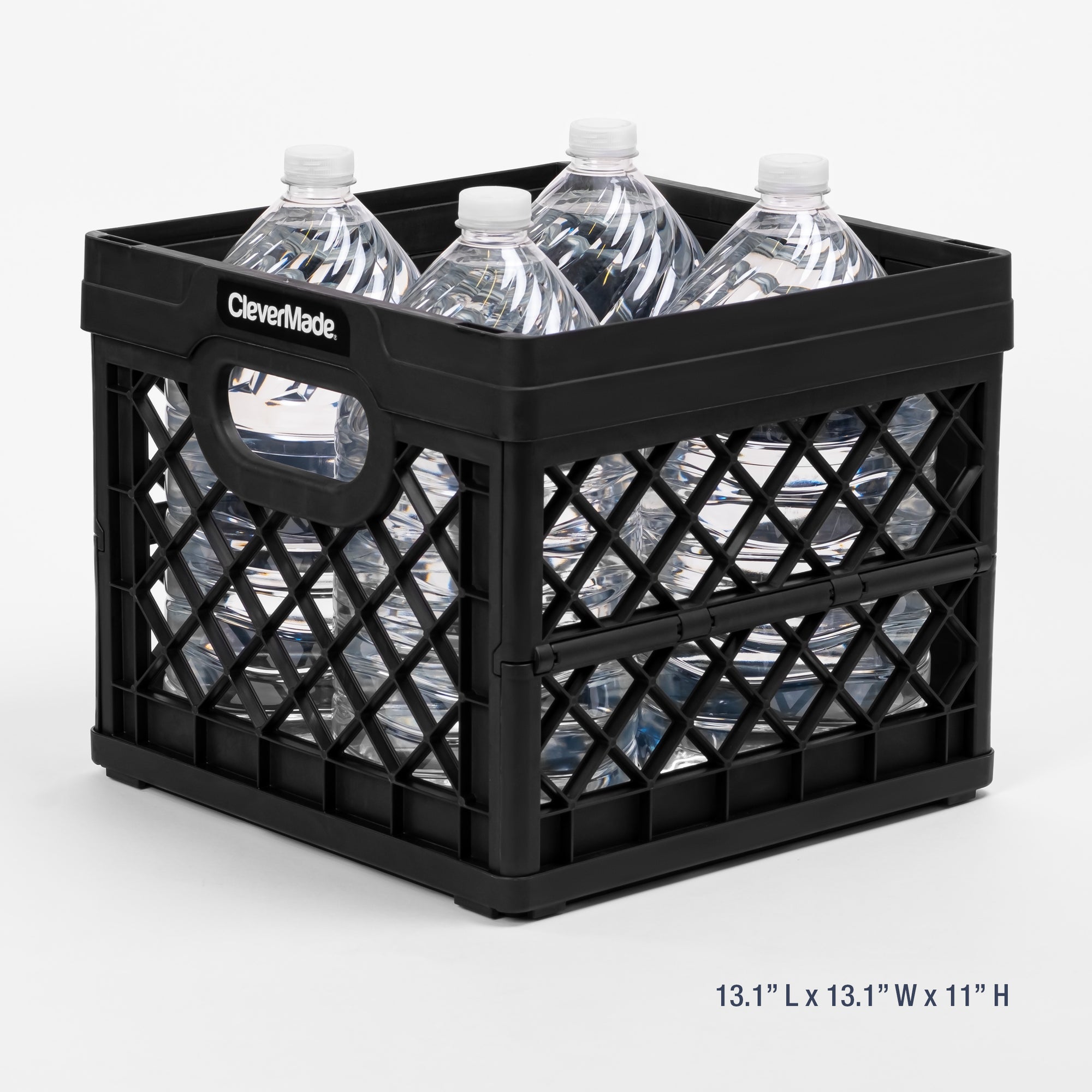 Magna Cart 63L (16.6 Gal) Collapsible Milk Crate, Stackable Plastic Storage Bin