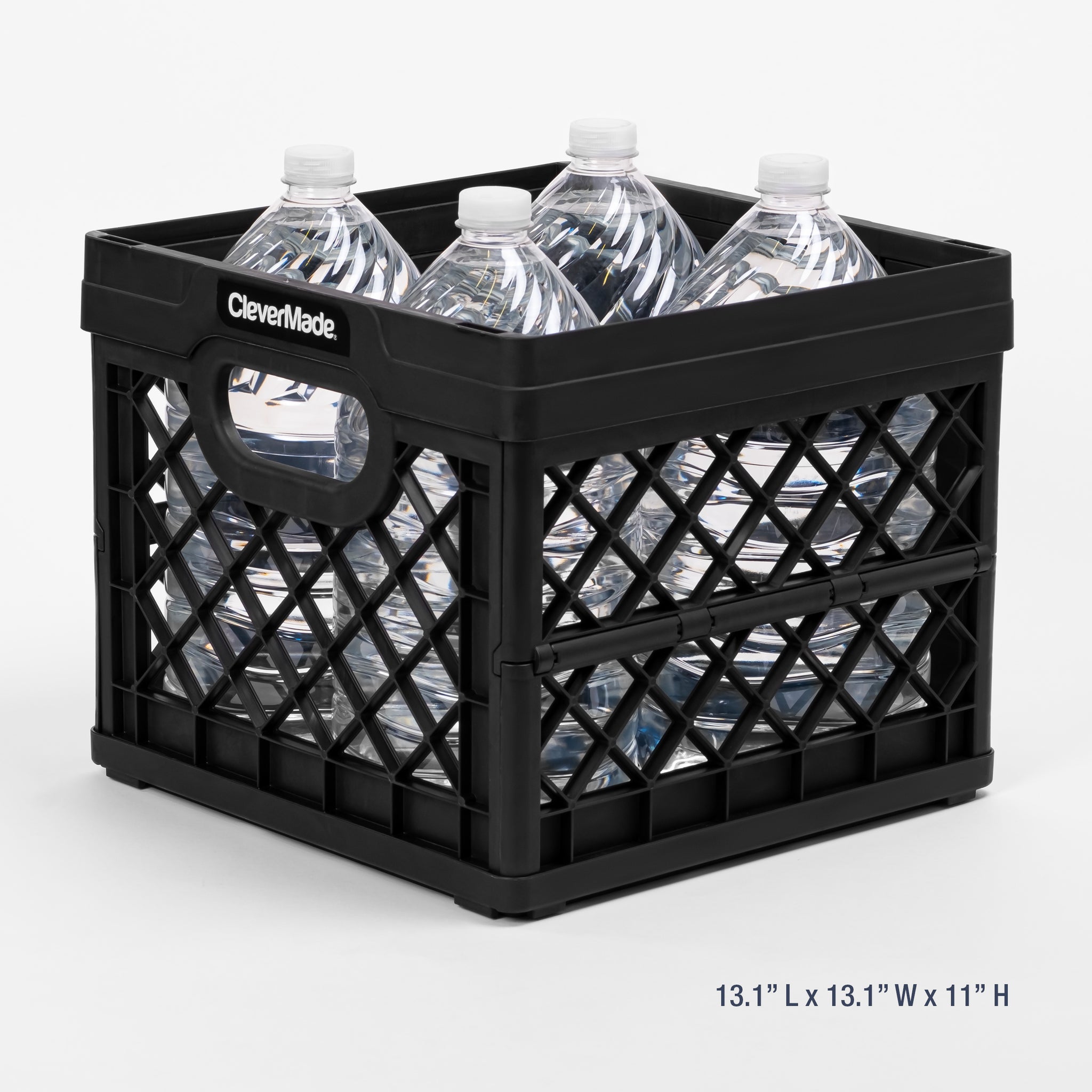 CleverMade Collapsible Milk Crate 25 L, Pack of 2