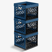 collapsible plastic milk crates stackable milk crates for organization and storage, shows that these milk crates can stack