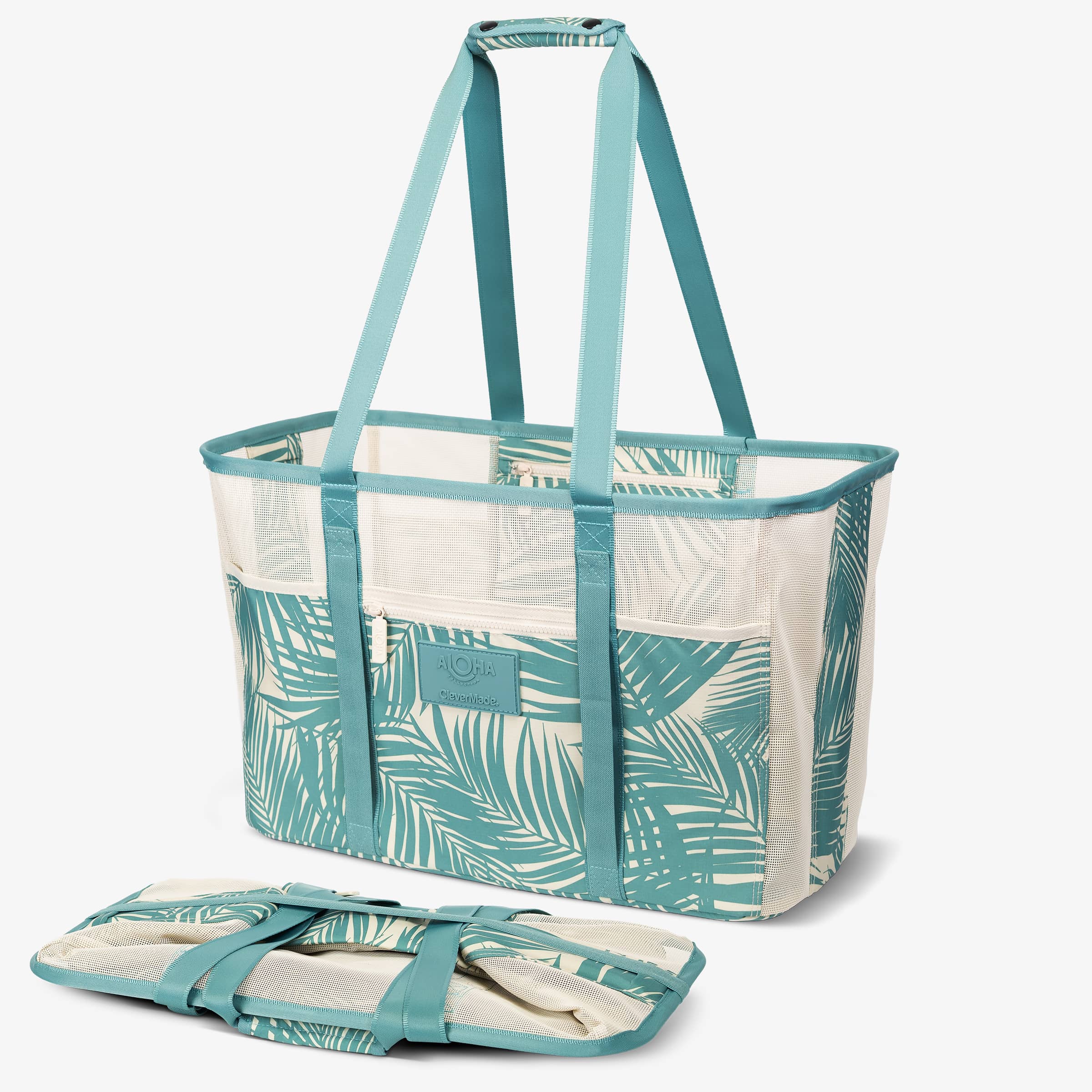 お値下げALOHACollection x CleverMadeビーチバッグ Collapsible Beach Tote 42L | Aloha Collection Beach Mesh Tote