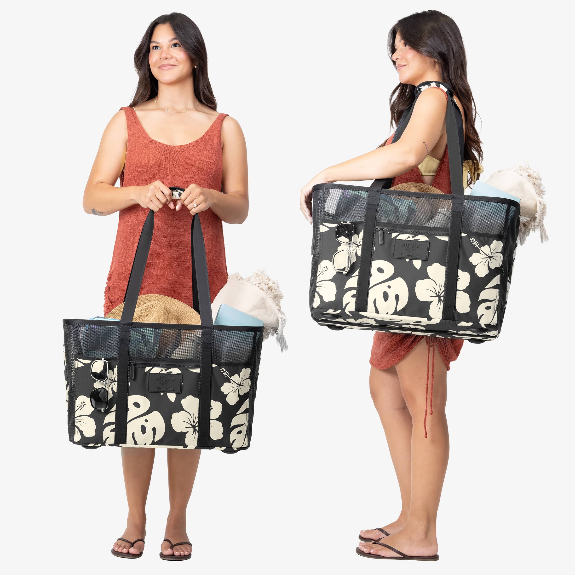 Collapsible Beach Tote 42L | Aloha Collection Beach Mesh Tote