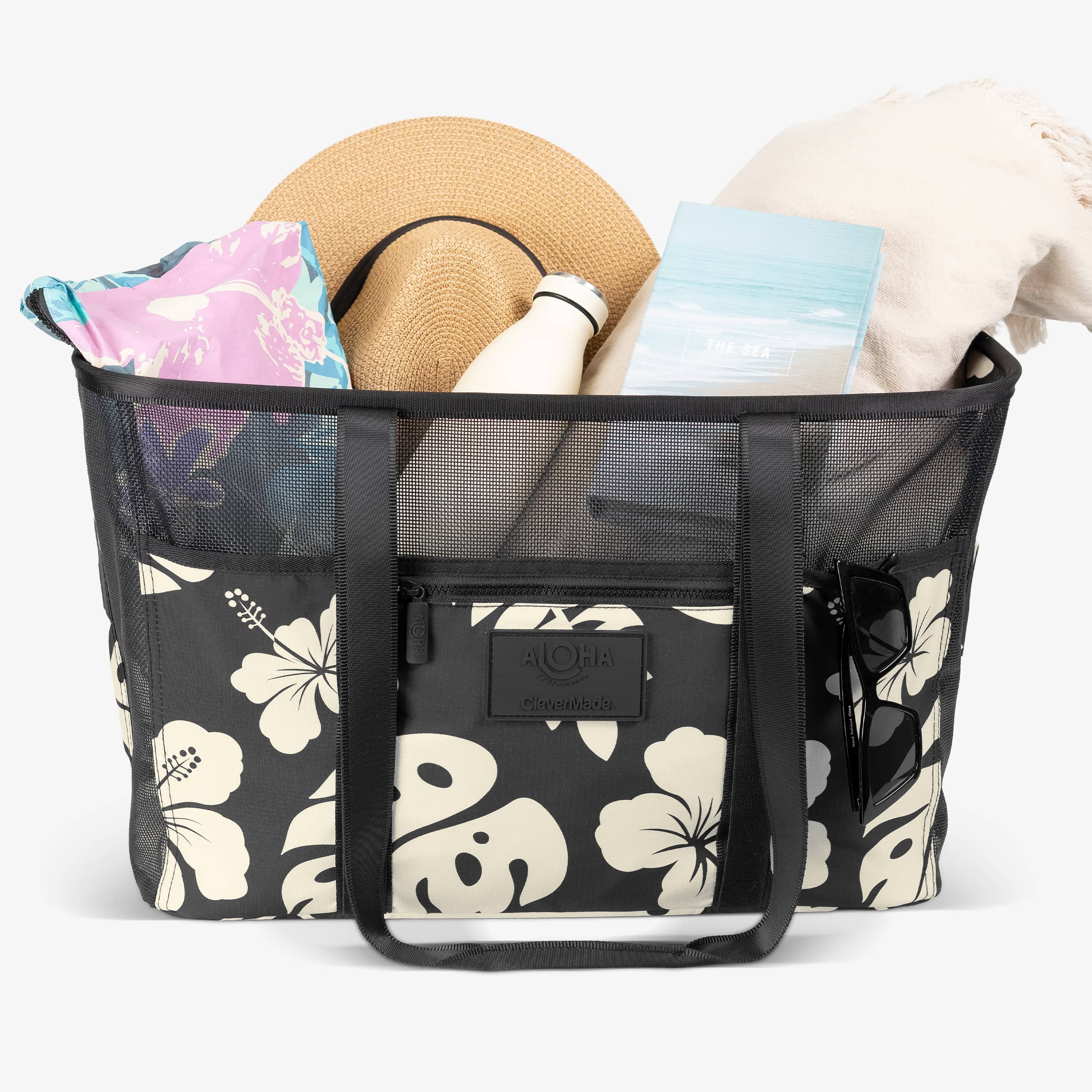 Collapsible Beach Tote 42L | Aloha Collection Beach Mesh Tote
