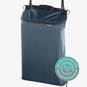 Blue laundry bag with a visible brand logo on a white background