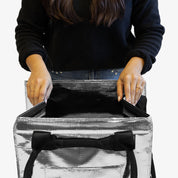 Lady Collapsing 62L Silver Rolling Hauler Bag