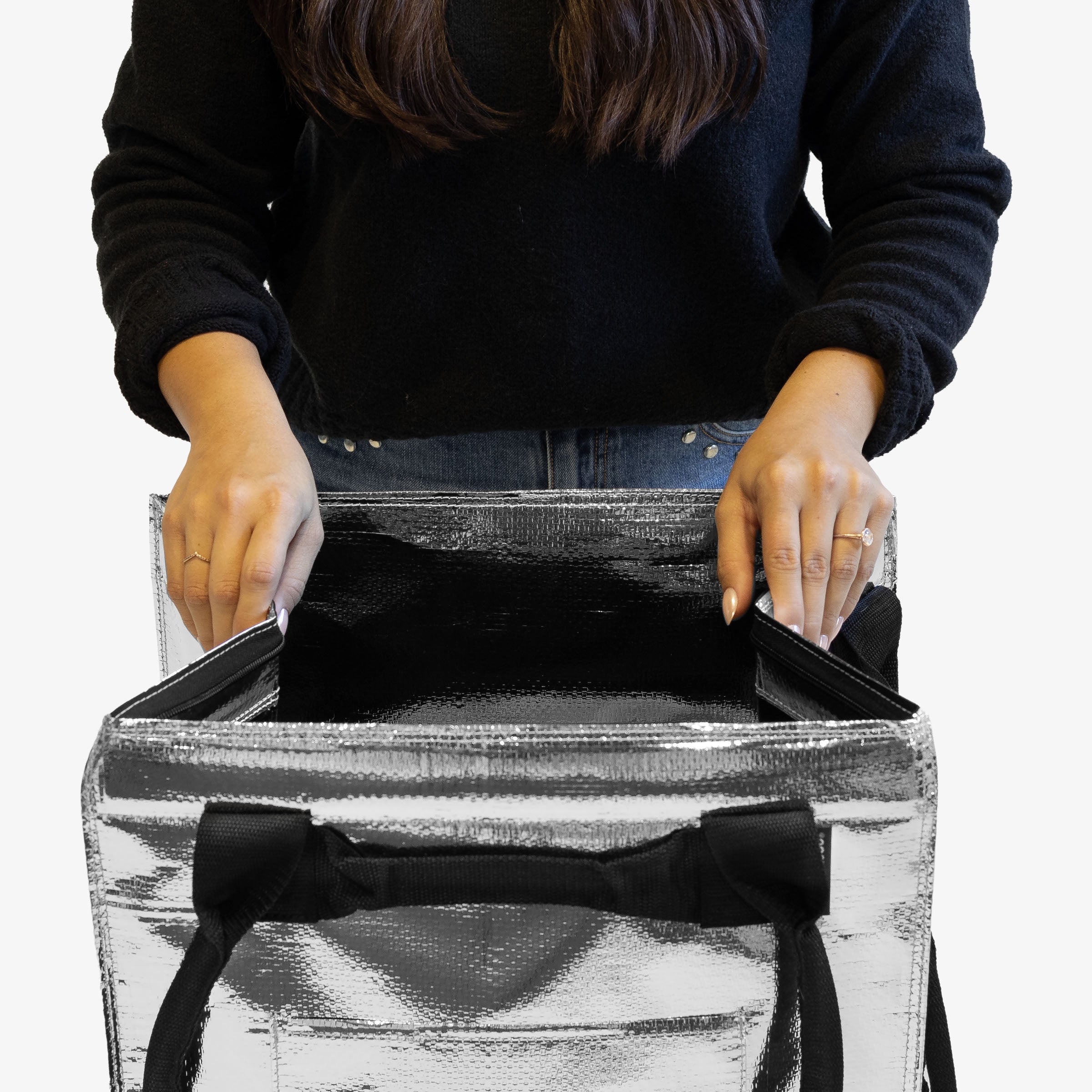 Lady Collapsing 62L Silver Rolling Hauler Bag