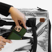 Silver Rolling Hauler Bag Pocket for small stuff like phone 