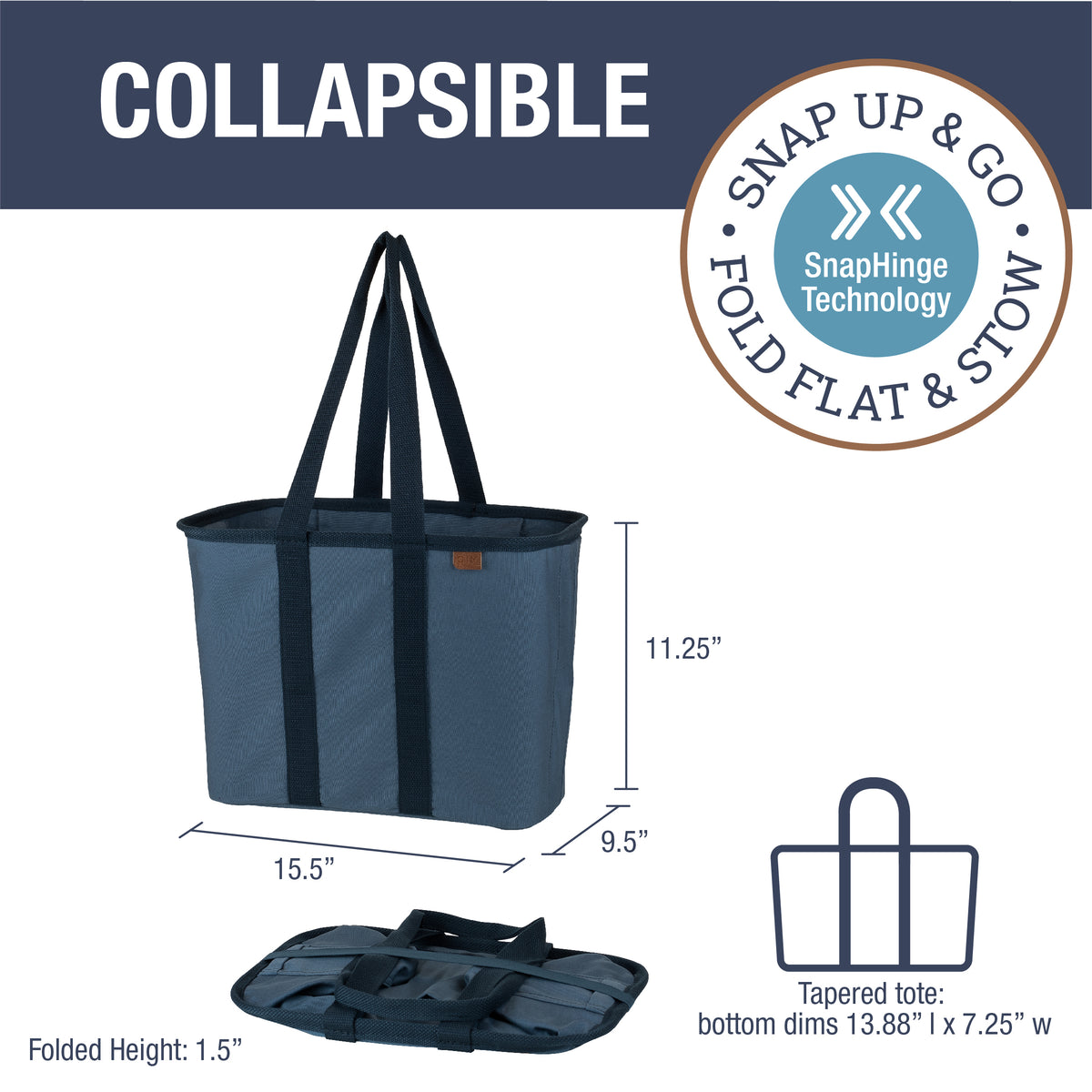 Collapsible LUXE Tote - CleverMade