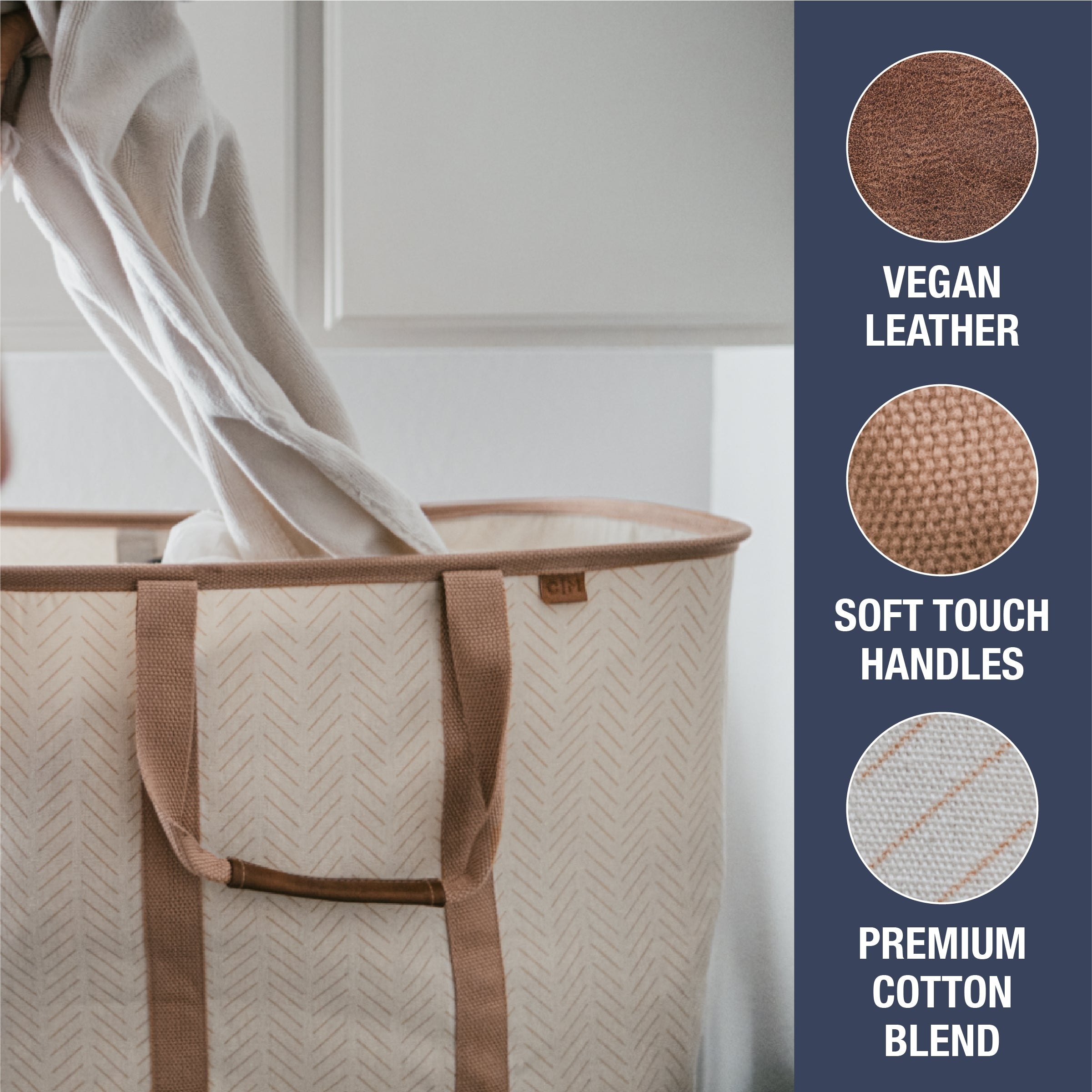 CleverMade SnapBasket LUXE Laundry Tote, 2-pack