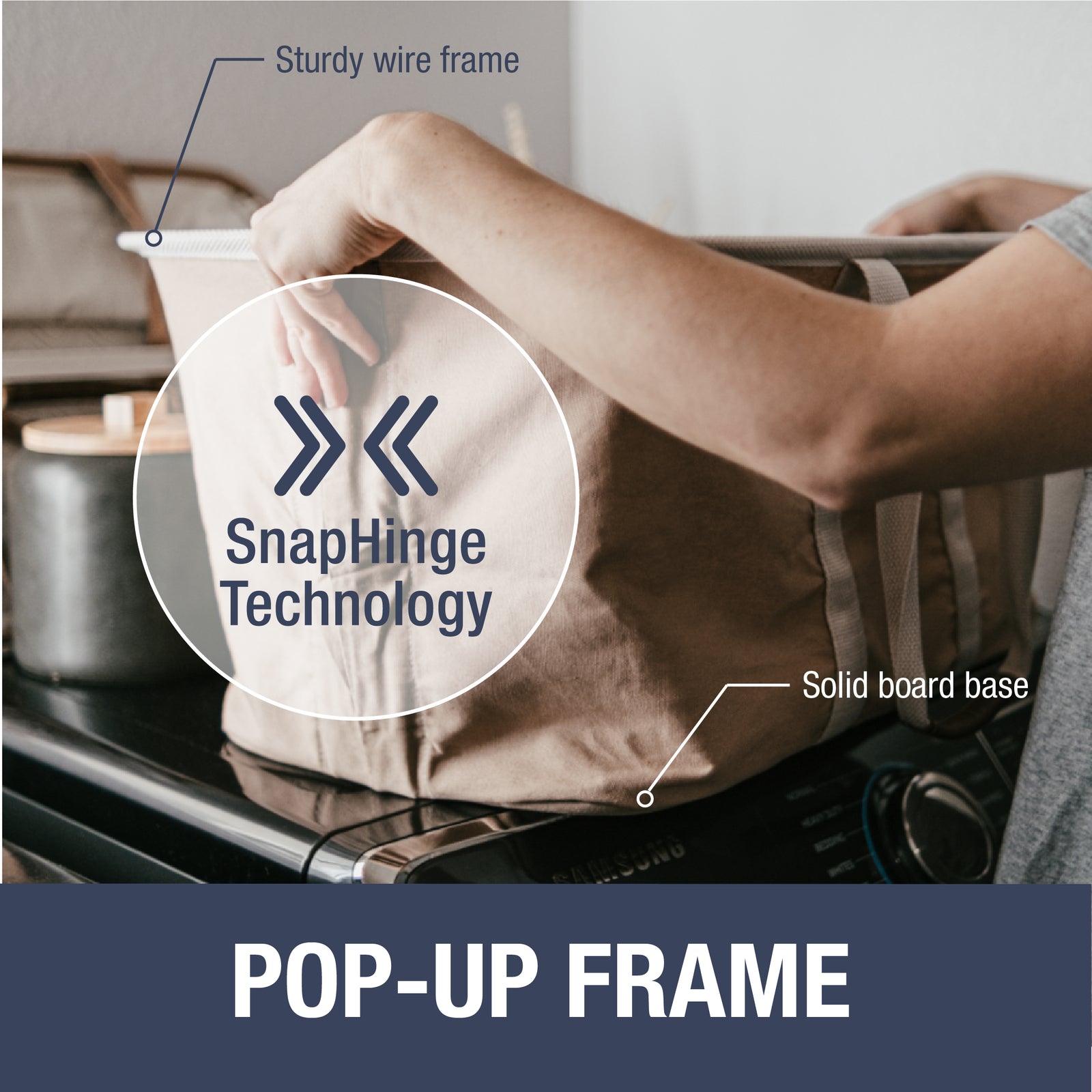 Collapsible Laundry Tote LUXE