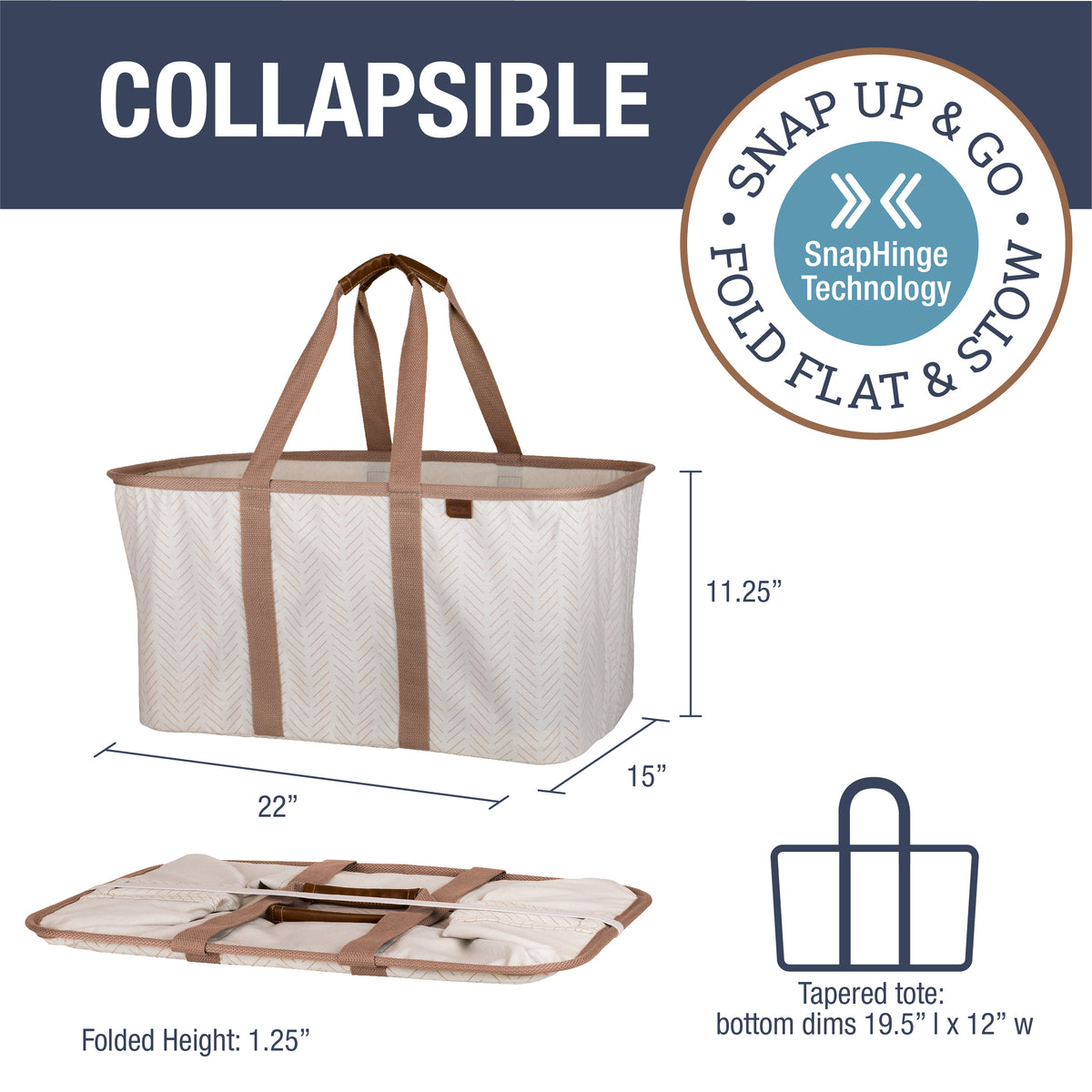 Collapsible Laundry Tote LUXE