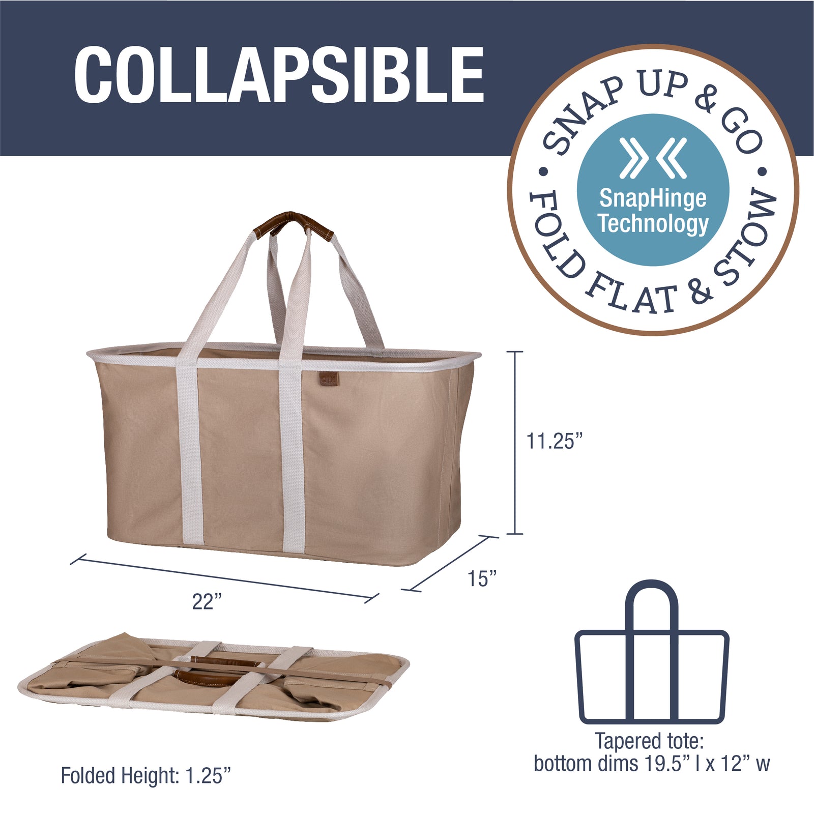 Collapsible Laundry Tote LUXE