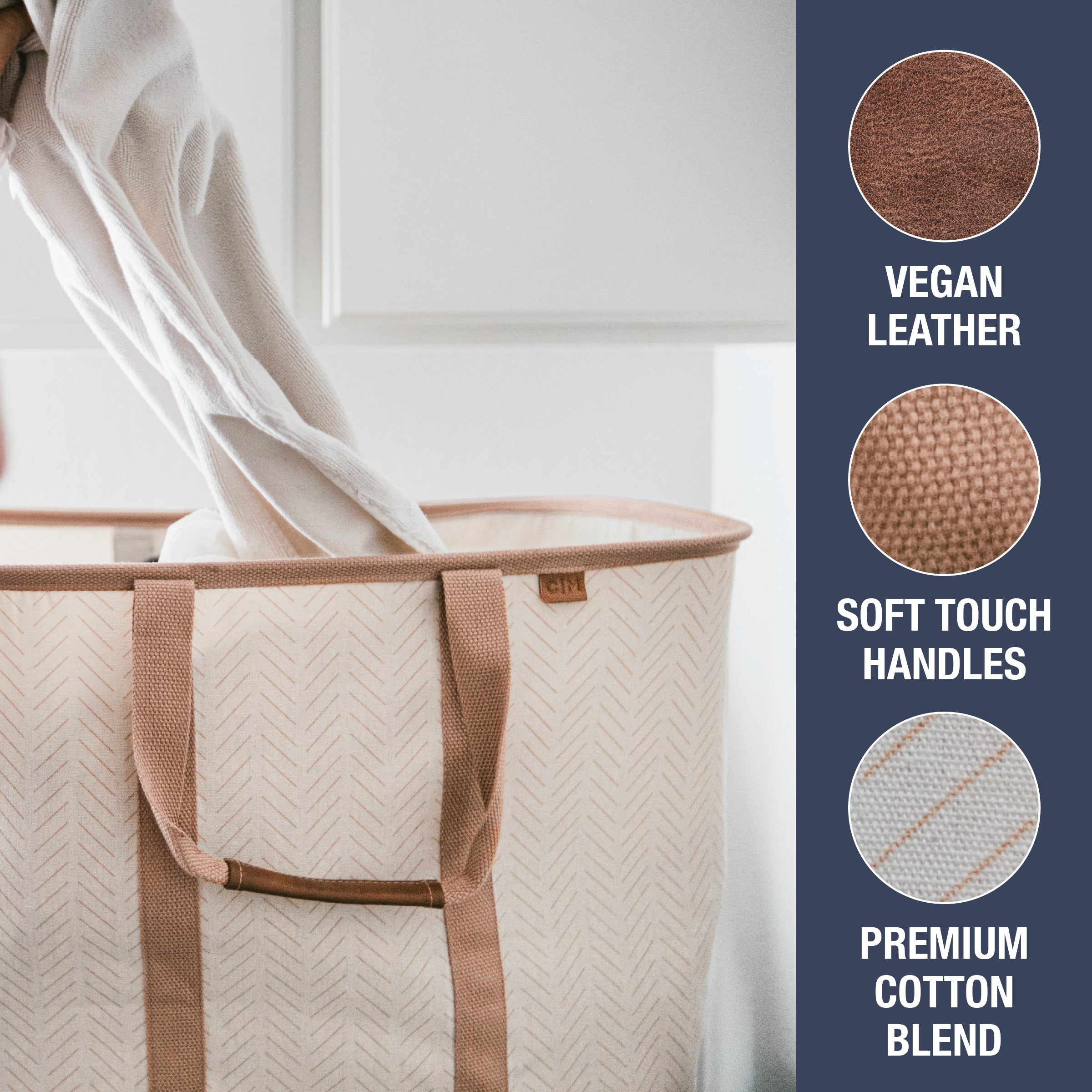 CleverMade Collapsible Fabric Laundry Basket - Premium Foldable Pop-Up  Storag