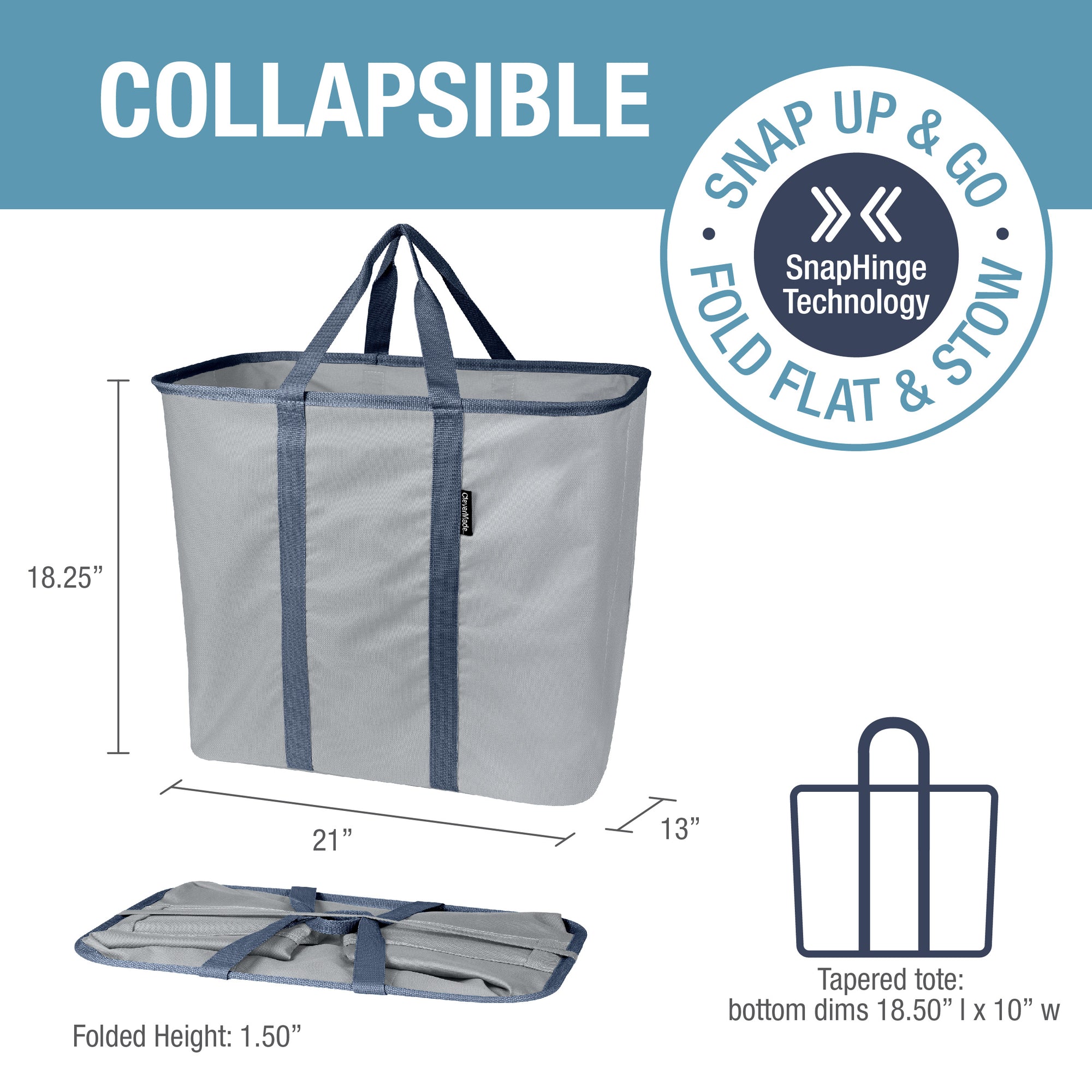 Collapsible Laundry Caddy CleverMade