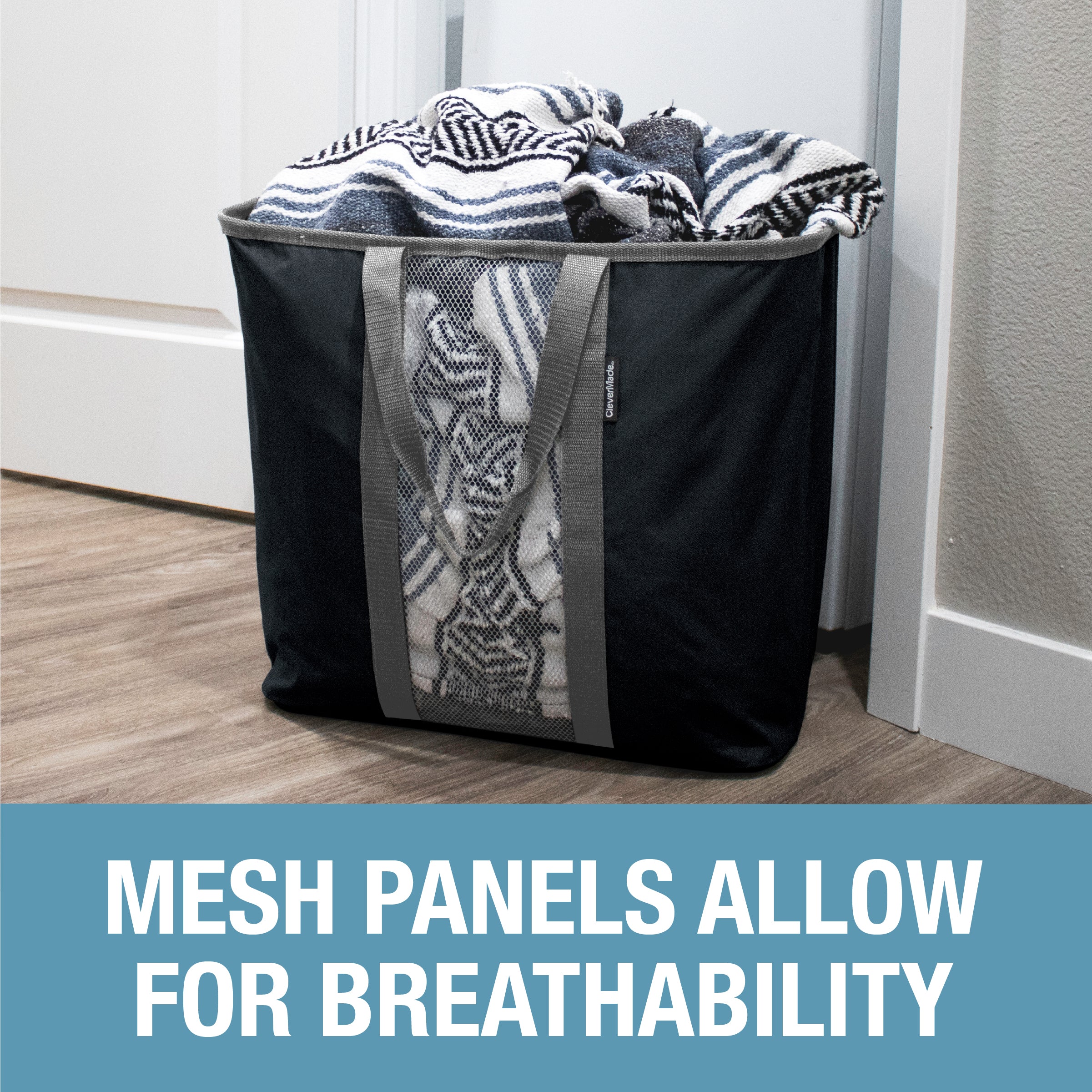 mesh collapsible laundry basket